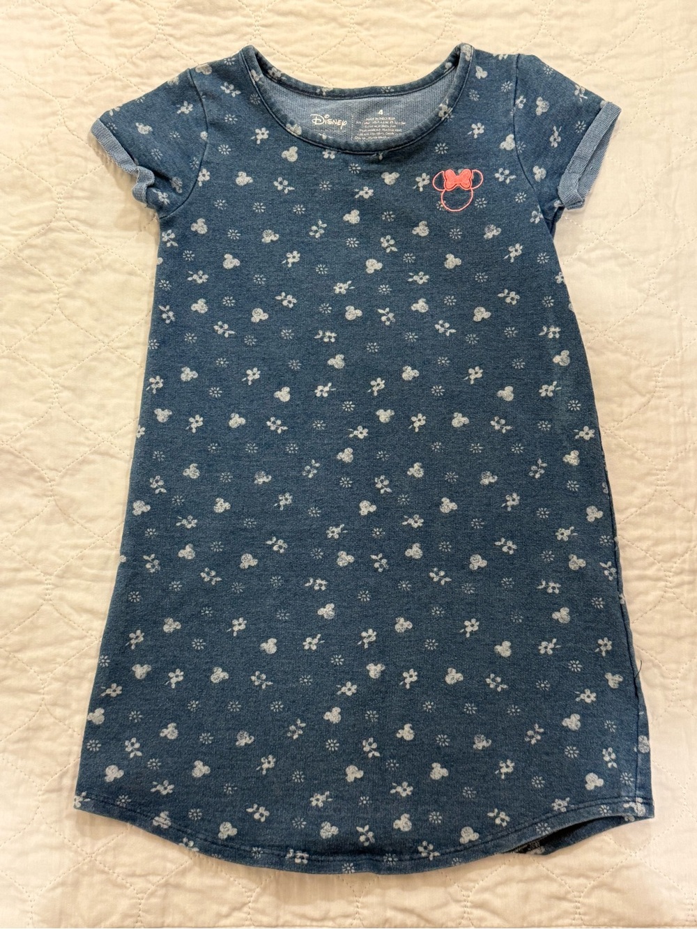 Disney Denim Blue Minnie Tee shirt Dress
